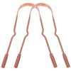 2 Sets Tongue Scraper For Adults Tongue Scrubber Copper Scraper with Case Mouth Scraper Metal Gum Scrapers Kids Oral Scraper view 1