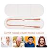 2 Sets Tongue Scraper For Adults Tongue Scrubber Copper Scraper with Case Mouth Scraper Metal Gum Scrapers Kids Oral Scraper view 3