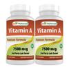 Best Naturals Vitamin A 25000 IU (7500 mcg), Non-GMO Formula Supports Healthy Vision & Immune System and Healthy Growth & Reproduction, 180 Softgels (180 Count (Pack of 2)) view 1