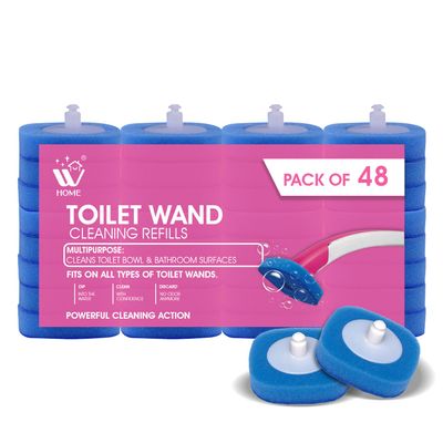 WBM Home Bathroom Cleaning Supplies, Toilet Cleaner refills-48 Pack, Pack of 48