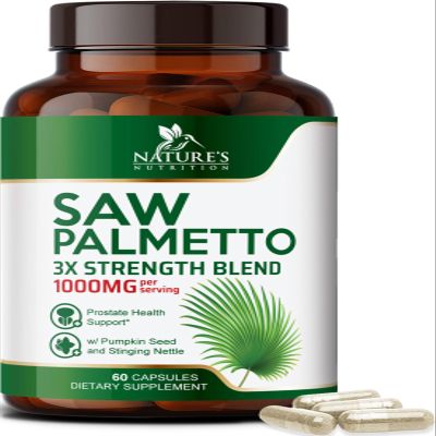 Saw Palmetto for Men 1000MG - 3X Strength Prostate Health Supplements for Men's Health Support - with Stinging Nettle and Pumpkin Seed Extract - Prostate Urinary & Hair Health Support - 60 Capsules