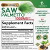 Saw Palmetto for Men 1000MG - 3X Strength Prostate Health Supplements for Men's Health Support - with Stinging Nettle and Pumpkin Seed Extract - Prostate Urinary & Hair Health Support - 60 Capsules view 2
