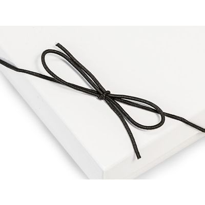 10 Inch Black Matte Stretch Loops with Bow (1/16in. Cord) (100/Pack)