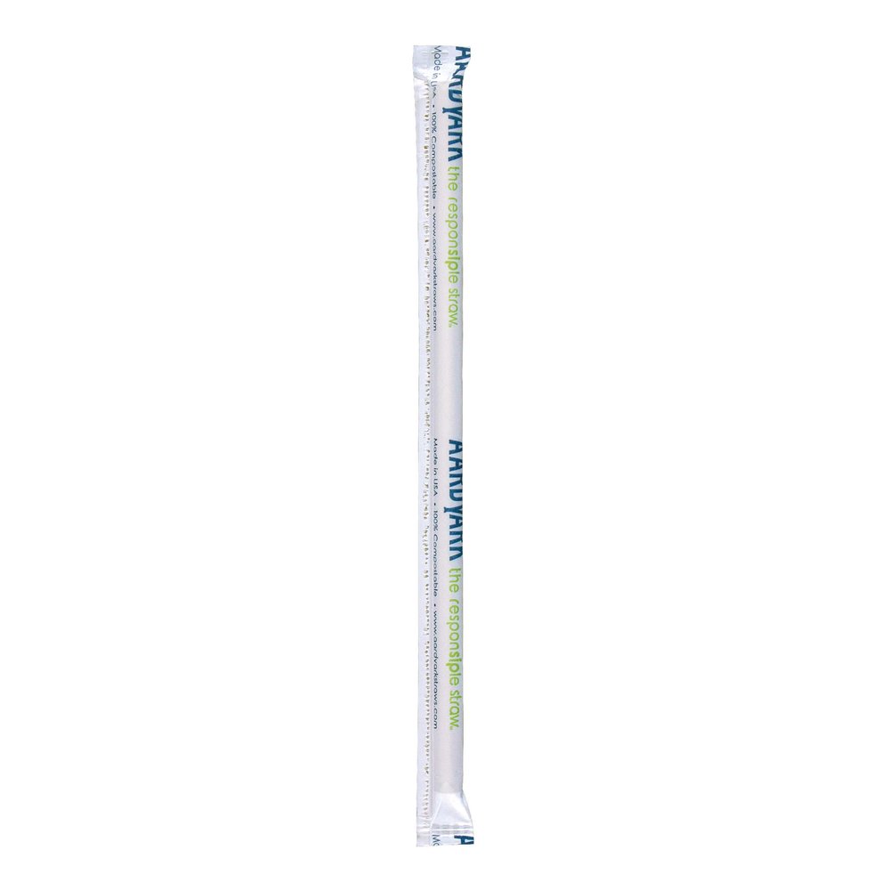 Hoffmaster 8.5" Aardvark White Wrapped Colossal Paper Straws 1200 ct.