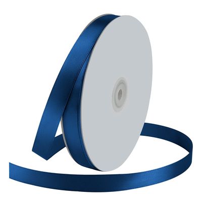 5/8" Wide x 100 Yards Single Face Polyester Satin Ribbon, Satin Ribbon for Crafts, Gift, Hair Bows, Wedding Party Decoration, Bow Making & Other Projects (Navy Blue)