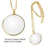 5X Necklace Magnifier Glass for Reading, Jewelers Magnifying Glasss Necklace for Women, 18.1 Inch Long Magnifying Glass Pendant, for Ladies Mom Elderly Gift Library Reading Jewelry Needlework (Gold) view 3