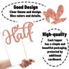 1/2 Birthday Cake Topper, Happy 6 months - 1/2 Way to One, Baby First Birthday Baby Shower Party Decorations Supplies, Rose Gold Glitter view 3