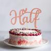 1/2 Birthday Cake Topper, Happy 6 months - 1/2 Way to One, Baby First Birthday Baby Shower Party Decorations Supplies, Rose Gold Glitter view 4