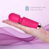 CHARMING Personal Back Massager  Handheld Waterproof & Rechargeable, 20 Patterns 8 Speeds, Quiet Vibration Wand for Travel Friendly Relaxation Tool -(Rose Red) view 4