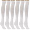 AWS/American Made 6 Pairs White Over the Calf Diabetic Relief Socks for Men with Non-Binding Top (Sock Size 9-11) view 1