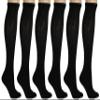 AWS/American Made Men's Diabetic Knee High Socks 6 Pairs Non-Binding Cushioned Breathable for Swelling (Sizes 10-13,Black) view 1