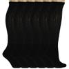 AWS/American Made Men's Diabetic Knee High Socks 6 Pairs Non-Binding Cushioned Breathable for Swelling (Sizes 10-13,Black) view 2
