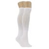 AWS/American Made Diabetic Over the Calf Socks for Men Extra Wide Non-Binding Top with Cushioned Sole (White-3 Pairs, Gray-3 Pairs, Sock Size 9-11) view 3
