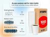 8 Oz Foam Coffee Cups, [100 Pack] Disposable Insulated Hot Drinkware for Home Office or Church, Sturdy White Foam Cups Serving Hot and Cold Beverages, Drink Service Daily, Ideal in Breakrooms view 2