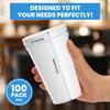 8 Oz Foam Coffee Cups, [100 Pack] Disposable Insulated Hot Drinkware for Home Office or Church, Sturdy White Foam Cups Serving Hot and Cold Beverages, Drink Service Daily, Ideal in Breakrooms view 3