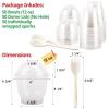 12 oz Clear Plastic Parfait Cups with Dome Lids (NO HOLE) & Sporks, (50 Sets) Disposable Plastic Cups/Bowls for Cereal Parfait, Pudding, Snacks, Ice Cream, Yogurt, Dessert, On The Go Fruit Cup view 2