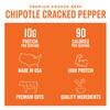 Chef's Cut Beef Jerky, Chipotle Cracked Pepper, High Protein Meat Snack, 10g of Protein and 90 Calories, Gluten Free, Premium Lean Smoked Beef - 2.5 Ounce (Pack of 4) view 2