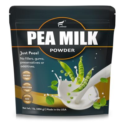 Folona Unsweetened Pea Milk Powder, Sugar Free Non-dairy Coffee Creamer. Perfect for Tea, Smothie, and Cooking - Vegan, Keto, Paleo Friendly - 1lb Plant Based Milk With 7.2 g Pea Protein Per Serving, Shelf Stable. Free of GMOs, Soy, Nut, Gluten, Lact
