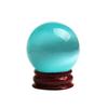 Acxico 1 pcs 40mm Rare Natural Blue Eye Cat Quartz Sphere Crystal Ball Healing Stone Decor view 2