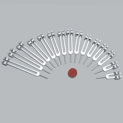 TFS Tuningforkshop 15 Pc Human Organ Weighted Tuning Fork Set for Healing with Activator,Pouch.