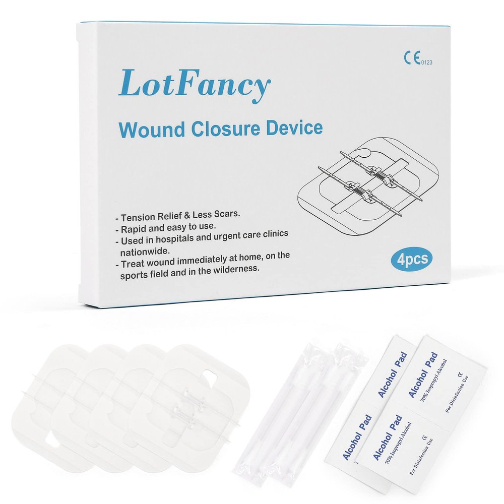 110PCS Waterproof Transparent Film Dressing 2.37" x 2.75" and Emergency Wound Closures Kit Bundle