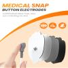 20-Pack TENS Unit Replacement Pads, Long-Lasting Snap Electrodes for 50 Times of Use per Pad, Latex-Free TENS Pads Set Compatible with TENS EMS Devices Using 3.5mm Button Lead Wires view 4