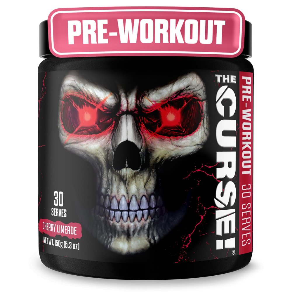JNX SPORTS The Curse! Pre Workout Powder for Men & Women, Caffeine, Beta-Alanine, Creatine, L-Citrulline, 30 Servings, Cherry Limeade Flavor  Boost Energy, Strength & Focus