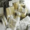 Caspari Palazzo Gift Wrapping Paper in Pearl, 30 in. x 8 ft. Roll view 4