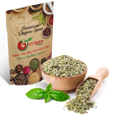 NY Spice Shop Dominican Leaves Dried Oregano Bulk - 8 Ounce Oregano Dried Leaf - Fresh Oregano Seasoning - Oregano Leaves - Dry Oregano for Pizza, Soup, Greek Salads, Grilled Chicken and More