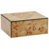 Humidor Supreme Flanders Desktop Cigar Storage Mapa Burl Wood and Decorative Inlay Glass Hygrometer Crystal Humidifier Spanish Cedar Lined, Holds 30-55 Cigars (Flanders) view 1