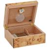 Humidor Supreme Flanders Desktop Cigar Storage Mapa Burl Wood and Decorative Inlay Glass Hygrometer Crystal Humidifier Spanish Cedar Lined, Holds 30-55 Cigars (Flanders) view 3