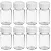 8 Plastic Pill Bottles Empty Container Medicine Vitamin Capsule Drug Case Clear view 1