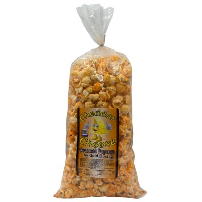 Gold Dust Kettle Corn | Cheddar Cheese | Gourmet Popped Popcorn Snack Bag | Non-GMO | Made with Corn Oil | Light and Fluffy | Flavorful Pre Popped Popcorn | Made in Nebraska | 7 oz Bag