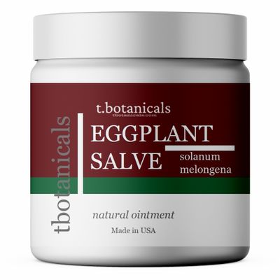 t.botanicals Eggplant Salve, Herbal Salve with Eggplant Extract, Skin Ointment, Eggplant Cream, Skin Cell Health Support, Skin Relief (4 oz)