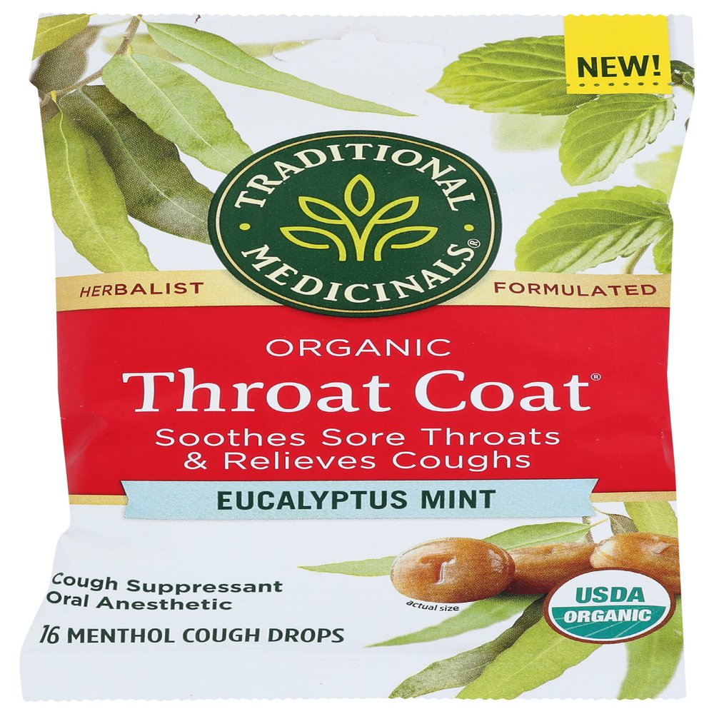 Traditional Medicinals Eucalyptus Mint Lozenges, 16 Pieces (Pack Of 12)