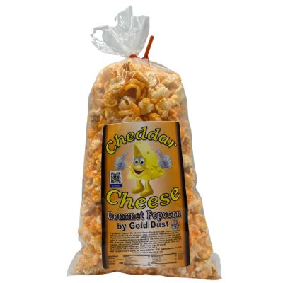 Gold Dust Kettle Corn | Cheddar Cheese | Gourmet Popped Popcorn Snack Bag | Non-GMO | Made with Corn Oil | Light and Fluffy | Flavorful Pre Popped Popcorn | Made in Nebraska | 2 oz Bag | 4 Pack
