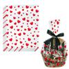 AnapoliZ Cellophane Wrap Bags with Hearts | (10 Pcs) X-Large 24 in X 30 in | 2.5 Mil Thick Crystal Clear Cellophane Bags with Hearts | Gifts, Baskets Wrapping | Valentines, Mothers Day Baskets view 1