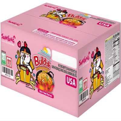 Samyang Buldak Carbo Korean Hot Spicy Chicken Stir Fried Ramyun 4.58 oz (Pack of 20)