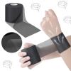 24 Pieces Foam Underwrap Tape Sports Prewrap Athletic Tape Foam Pre Wrap for Ankles Wrists Hands and Knees(Black) view 3