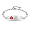 LinnaLove heart Medical alert bracelet for Women type 1 diabetes medical id bracelets view 1