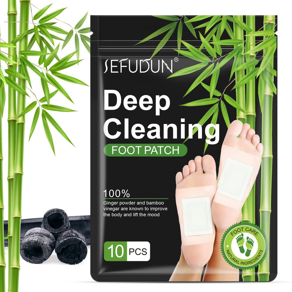 10PCS Foot Pads, Natural Bamboo Vinegar Ginger Powder Foot Sticker