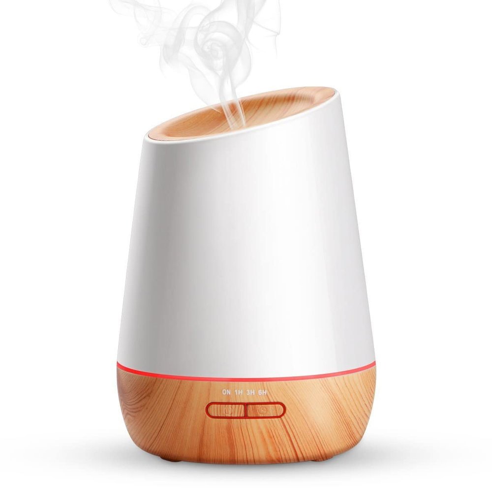 Feilx Essential Oil Diffuser 500ML Air Humidifier 7 Color LED Light Ultrasonic Cool Mist Maker Aroma Diffuser (Color : A)