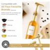 2-Pack Gold Plastic Bottle Syrup Pumps  Fits 750ml / 25.4 oz Bottles  Compatible with Torani & More  IMPORTANT: Will Not Fit Glass Bottles  Coffee Syrup Dispenser view 3