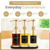 2-Pack Gold Plastic Bottle Syrup Pumps  Fits 750ml / 25.4 oz Bottles  Compatible with Torani & More  IMPORTANT: Will Not Fit Glass Bottles  Coffee Syrup Dispenser view 4