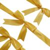 50 Gold 10" Pre Tied Satin Ribbon Bows with Metallic Gold Trim - Gift Wrapping DIY Wedding Birthday Favor Decorations view 4