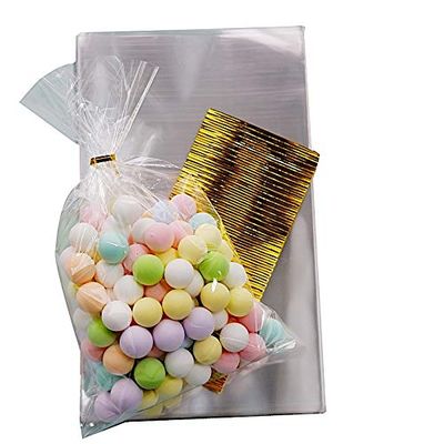 Balsa Circle 100 Clear 6x10-Inch Cellophane Treat Bags Twist Ties Wedding Reception Events Favors Gifts Party Decorations Supplies