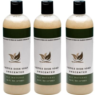 3 PACKAGE Castile Dish Soap (Unscented) FREE OF HARSH CHEMICALS such as SLS, it is considered to be more Environmentally Friendly than most detergents. DISSOLVES GREASE. YOU CAN FEEL THE CLEAN. The Soap is very gentle on the skin and the environment.