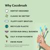 Cocofloss Cocobrush, Ultra-Soft Manual Toothbrush, Dentist-Designed, Gentle on Gums, Made from Recycled Plastic, Rainbow Set, Multipack of 4 view 2