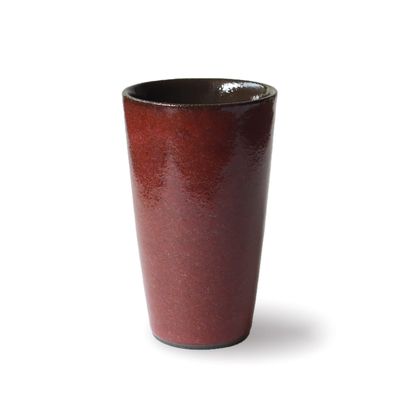 Awasaka TB-1052 Seikaze Bordeaux Double Layer Hot and Cold Tall Cup, Wooden Box
