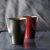Awasaka TB-1052 Seikaze Bordeaux Double Layer Hot and Cold Tall Cup, Wooden Box view 2